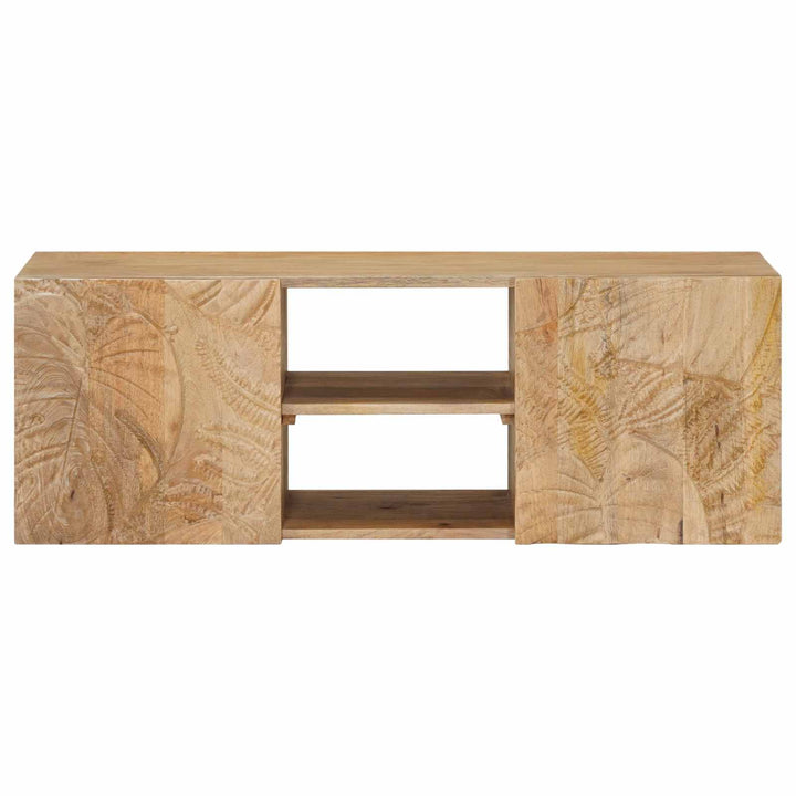 Væg TV Skab 100 x 30 x 35 cm Massivt Mango Træ og Ingeniørtræ