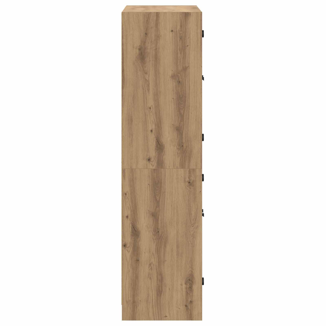 Highboard Artisan Egetræ 68 x 37 x 142 cm Konstrueret træ