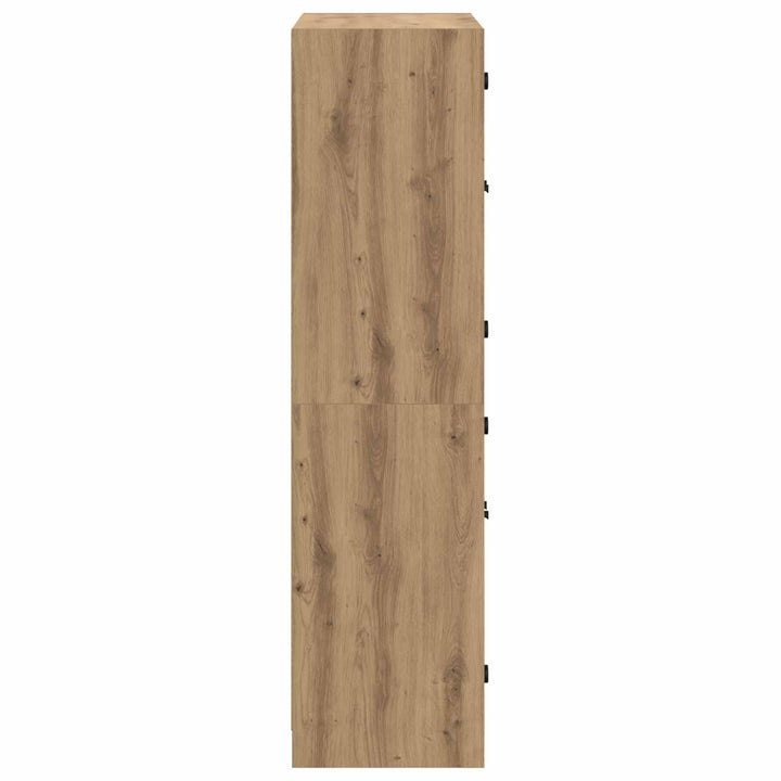 Highboard Artisan Egetræ 68 x 37 x 142 cm Konstrueret træ