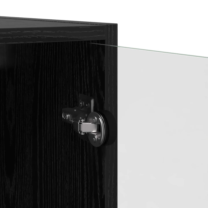 Highboard Sort eg 68 x 37 x 142 cm Konstrueret træ