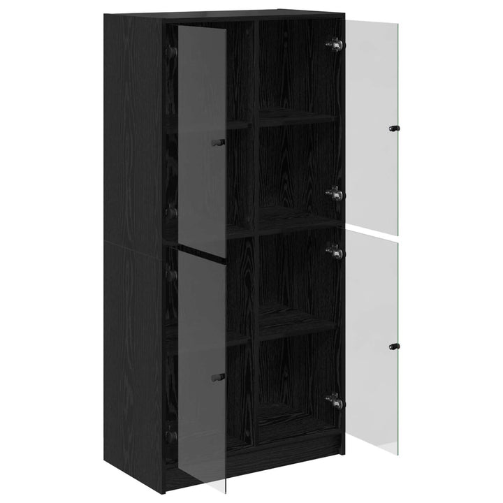 Highboard Sort eg 68 x 37 x 142 cm Konstrueret træ