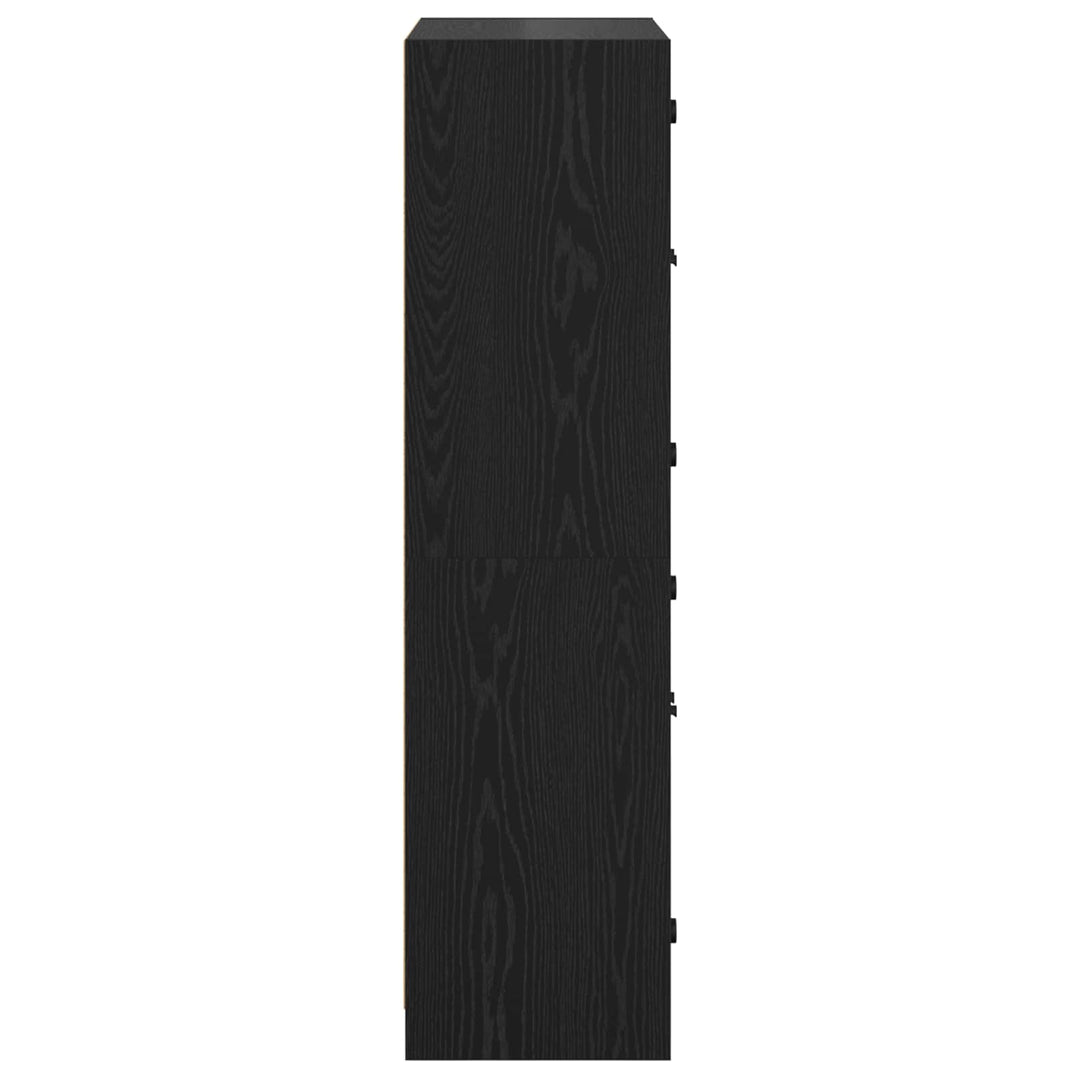 Highboard Sort eg 68 x 37 x 142 cm Konstrueret træ