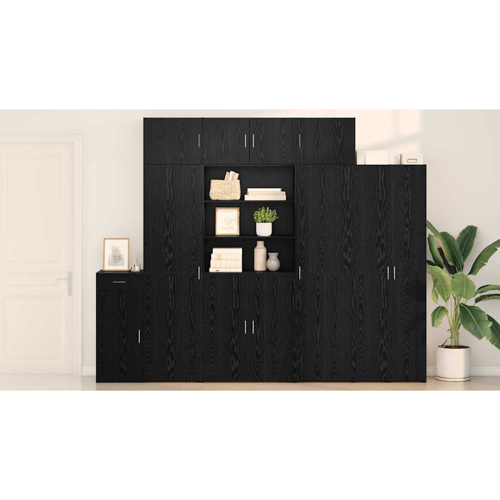 Highboard Sort eg 80 x 42,5 x 185 cm Konstrueret træ