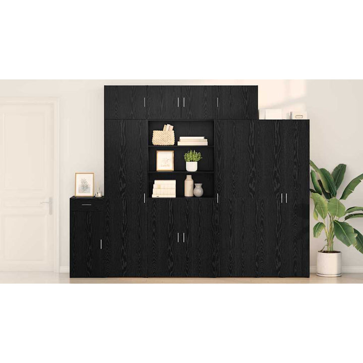 Highboard Sort eg 80 x 42,5 x 185 cm Konstrueret træ