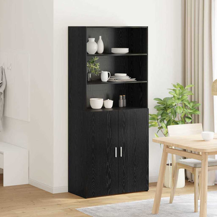 Highboard Sort eg 80 x 42,5 x 185 cm Konstrueret træ