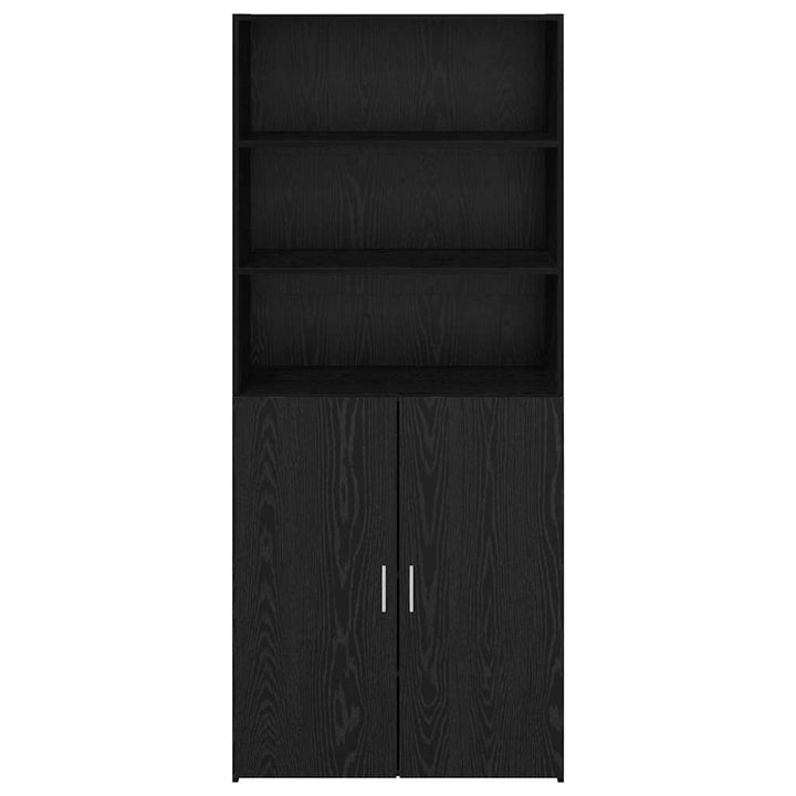 Highboard Sort eg 80 x 42,5 x 185 cm Konstrueret træ