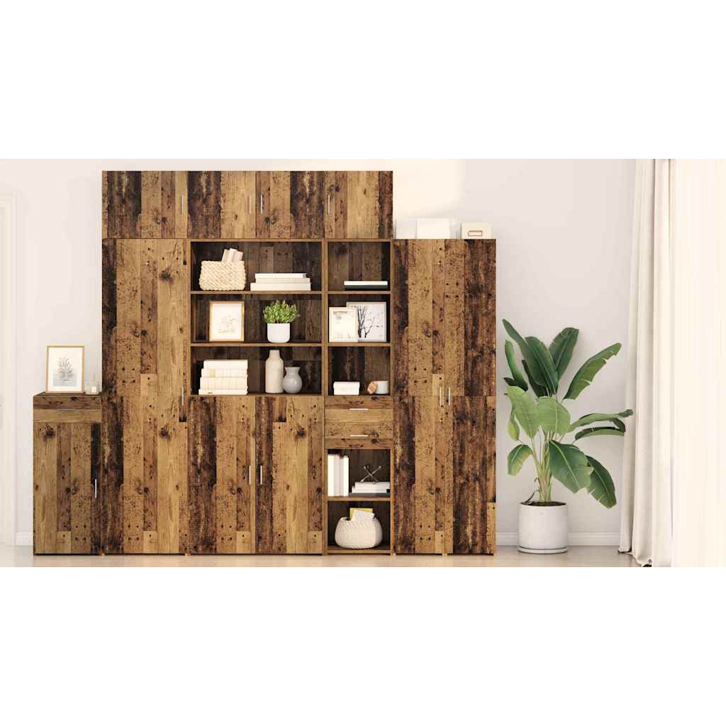 Highboard Gammelt træ 40 x 42,5 x 185 cm Konstrueret træ