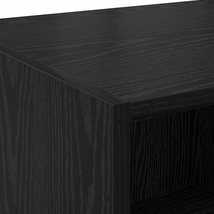 Highboard med skuffe Sort eg 40 x 42,5 x 185 cm Konstrueret træ