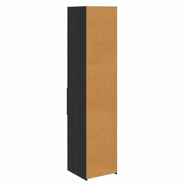 Highboard med skuffe Sort eg 40 x 42,5 x 185 cm Konstrueret træ
