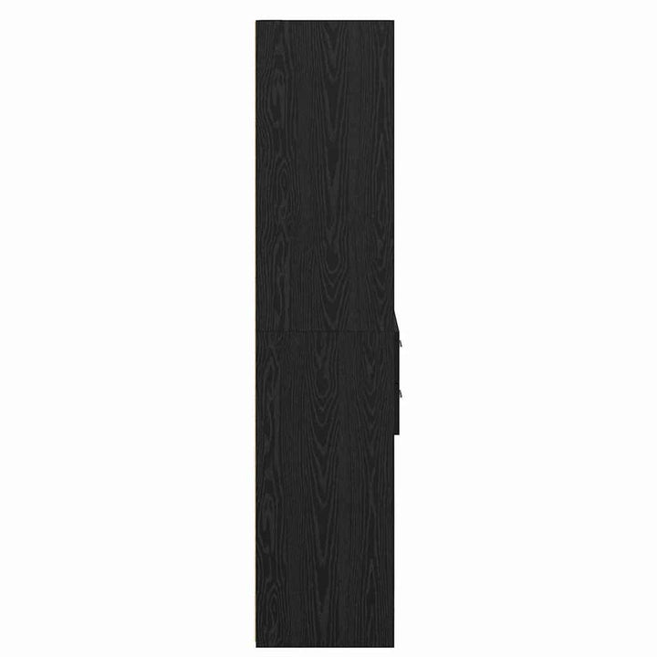 Highboard med skuffe Sort eg 40 x 42,5 x 185 cm Konstrueret træ