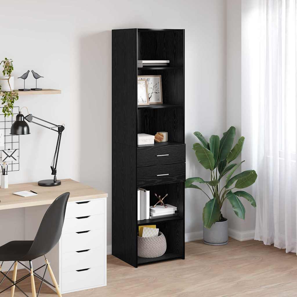 Highboard Sort eg 45 x 42,5 x 185 cm Konstrueret træ