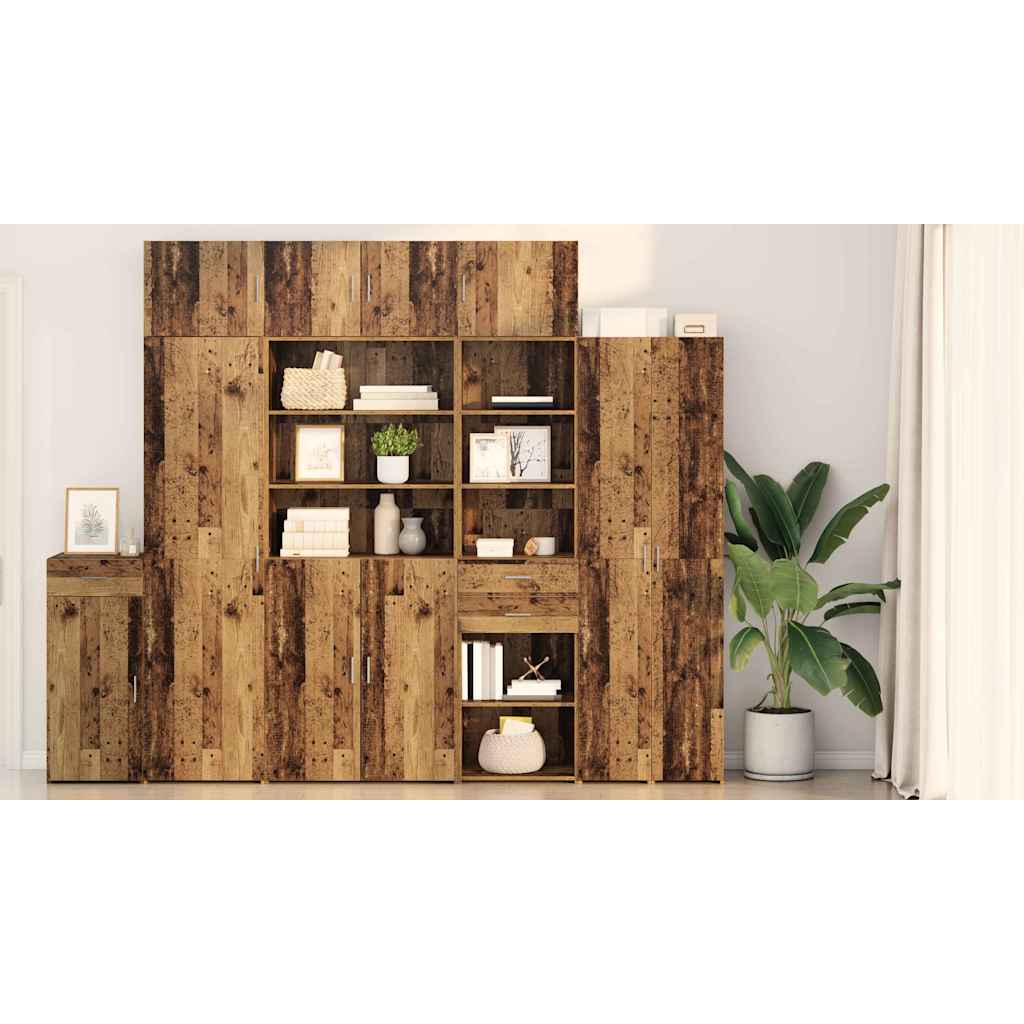 Highboard Gammelt træ 50 x 42,5 x 185 cm Konstrueret træ