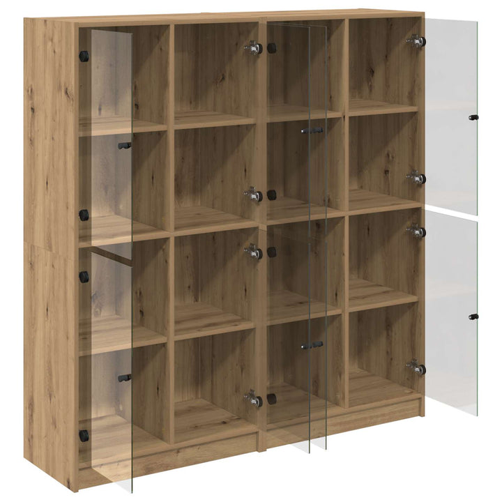 Highboard 2 pcs Artisan Egetræ 68 x 37 x 142 cm Konstrueret træ