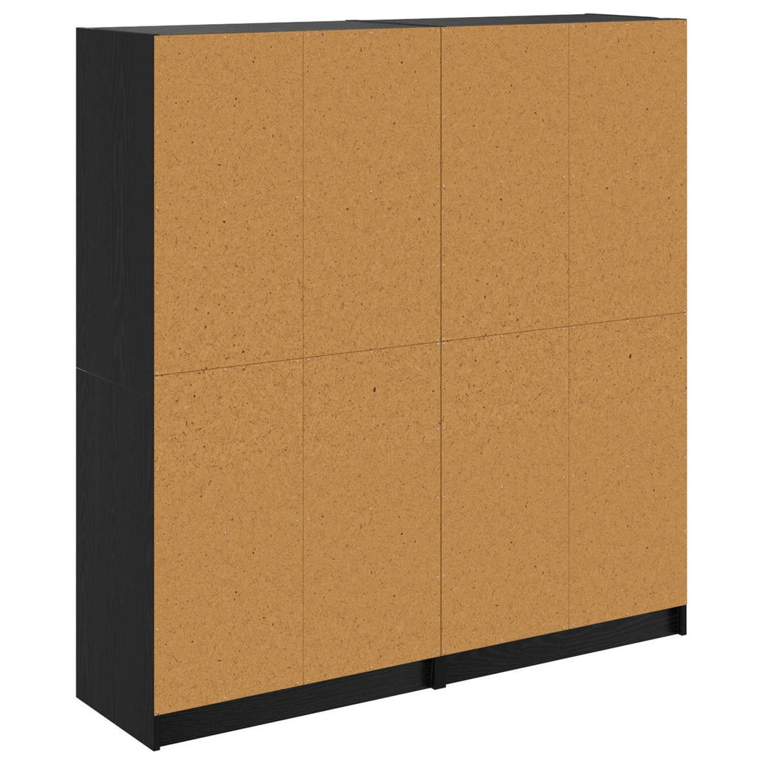 Highboard 2 stk. Sort eg 68 x 37 x 142 cm Konstrueret træ