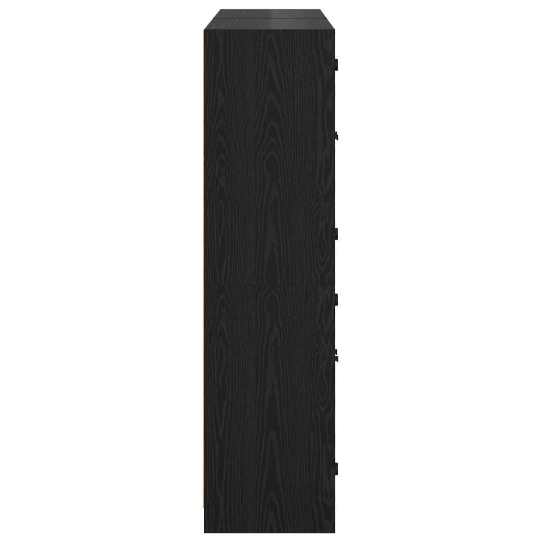 Highboard 2 stk. Sort eg 68 x 37 x 142 cm Konstrueret træ