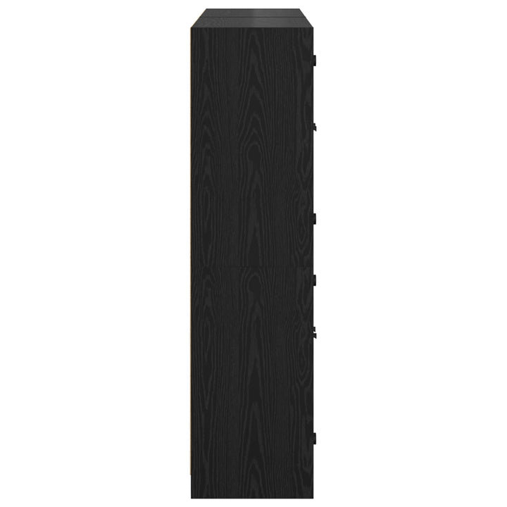 Highboard 2 stk. Sort eg 68 x 37 x 142 cm Konstrueret træ