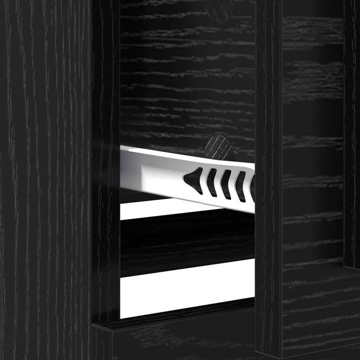 Sideboards 3 stk. Sort eg 210 x 35,5 x 67,5 cm Konstrueret træ