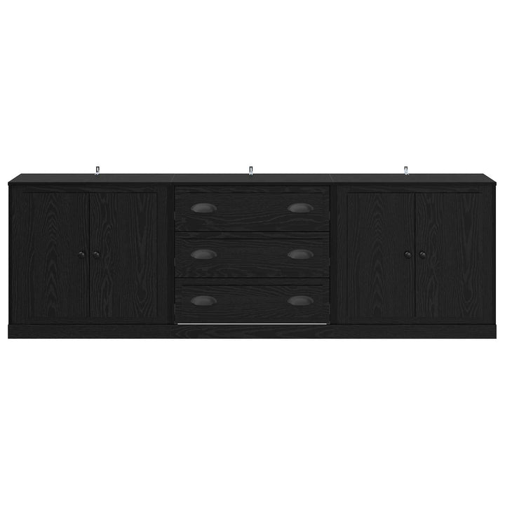 Sideboards 3 pcs Sort eg 210 x 35,5 x 67,5 cm Konstrueret træ