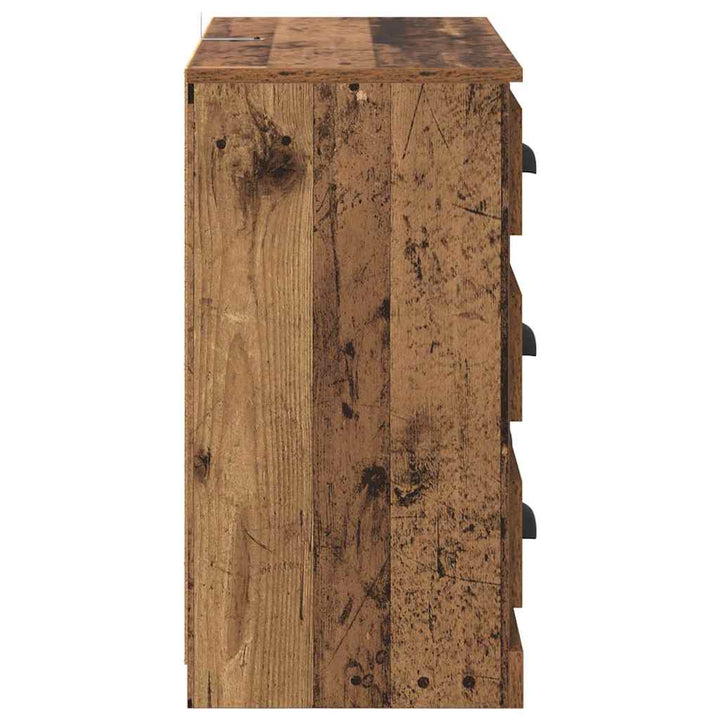 Sideboards med skuffe 2 pcs Gammelt træ 70 x 35,5 x 67,5 cm