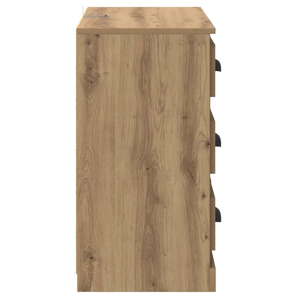 Sideboards med skuffe 2 pcs Artisan Egetræ 70 x 35,5 x 67,5 cm