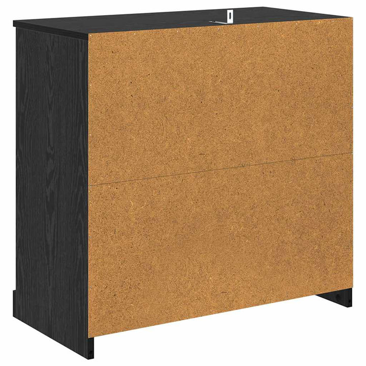 Sideboards 2 pcs Sort eg 70 x 35,5 x 67,5 cm Konstrueret træ