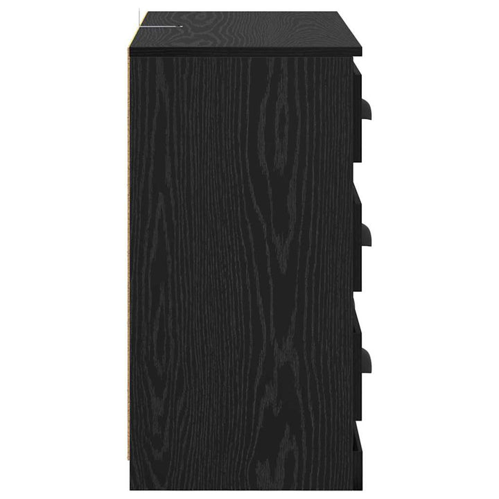 Sideboards 2 pcs Sort eg 70 x 35,5 x 67,5 cm Konstrueret træ