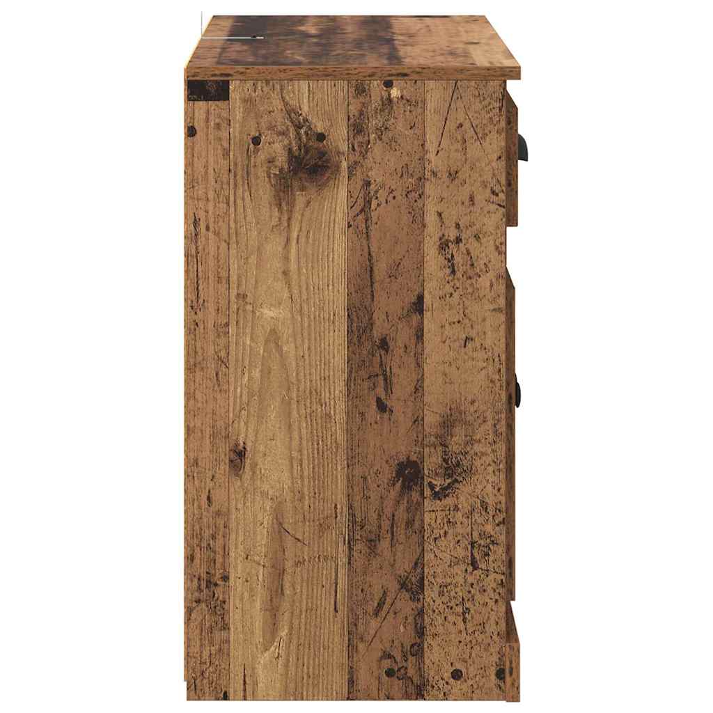 Sideboards med skuffe 2 pcs Gammelt træ 70 x 35,5 x 67,5 cm