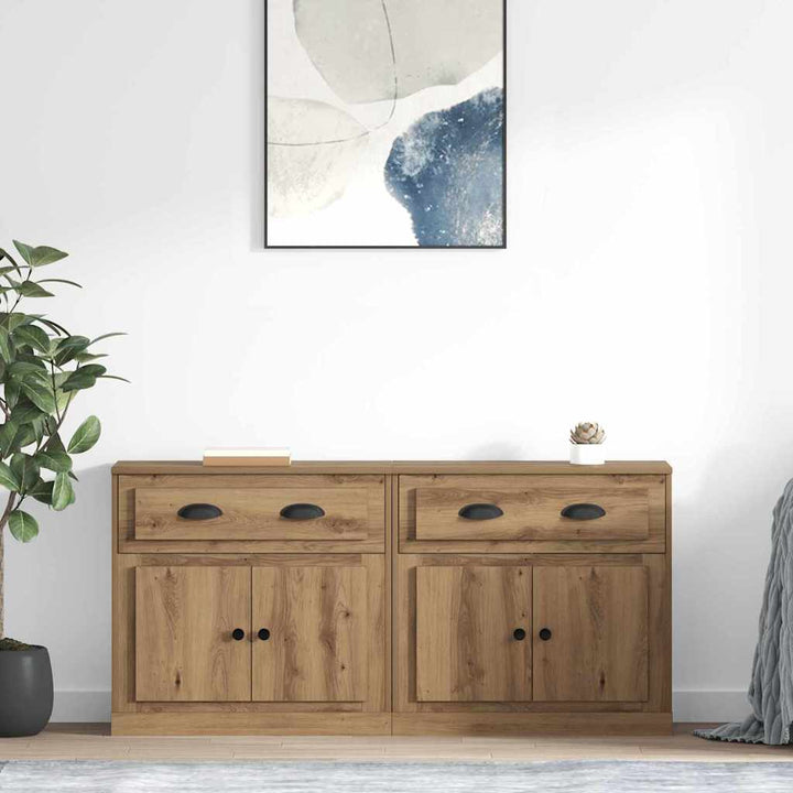Sideboards 2 pcs Artisan Egetræ 70 x 35,5 x 67,5 cm