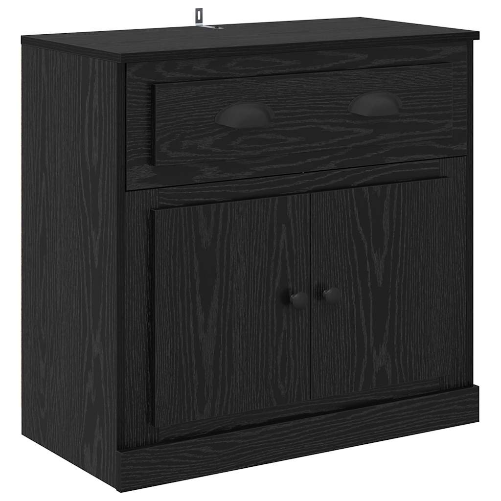 Sideboards 2 pcs Sort eg 70 x 35,5 x 67,5 cm Konstrueret træ