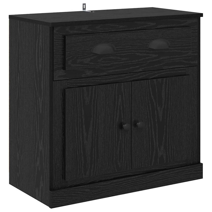 Sideboards 2 pcs Sort eg 70 x 35,5 x 67,5 cm Konstrueret træ