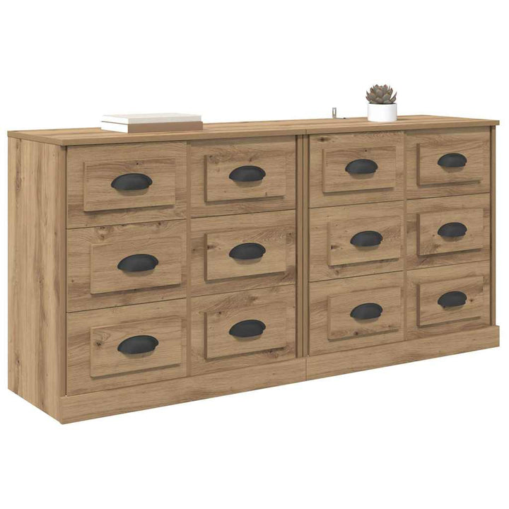 Sideboards 2 stk. Artisan Egetræ 70 x 35,5 x 67,5 cm