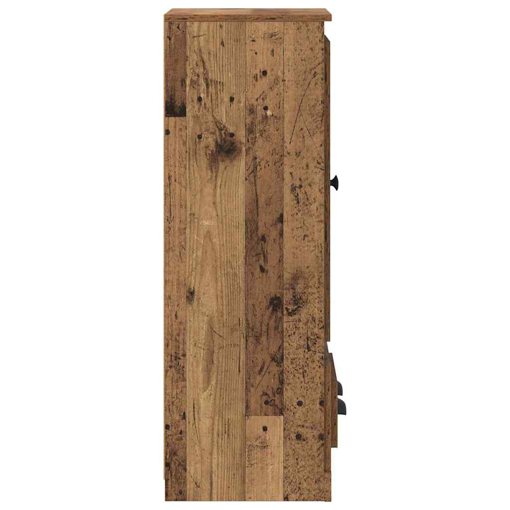 Highboard med skuffe 3 pcs Gammelt træ Konstrueret træ
