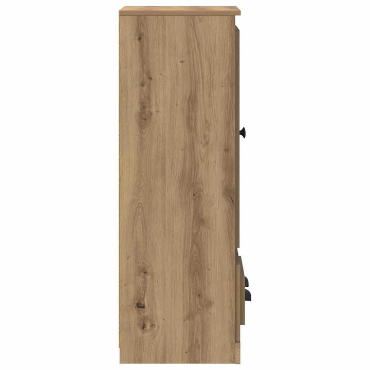 Highboard med skuffe 3 pcs Artisan Egetræ Konstrueret træ
