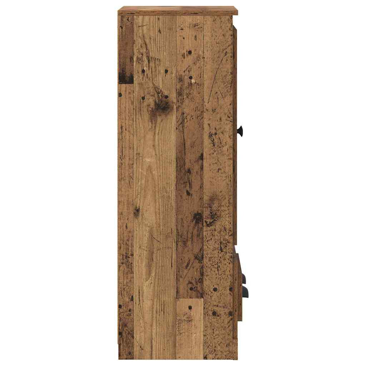 Highboard 3 stk. Gammelt træ 132 x 35,5 x 103,5 cm