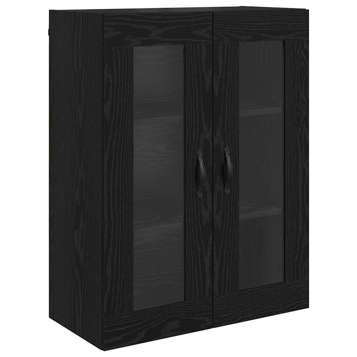 Væggeskabe 2 pcs Sort eg 69,5 x 34 x 90 cm Konstrueret træ