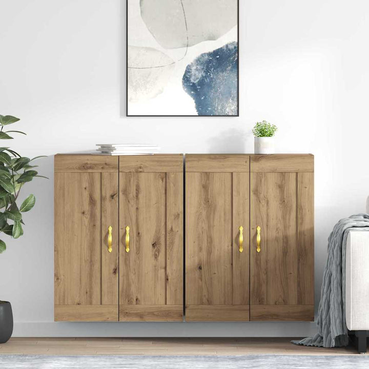 Væghængt skab 2 pcs Artisan Egetræ 69,5 x 34 x 90 cm