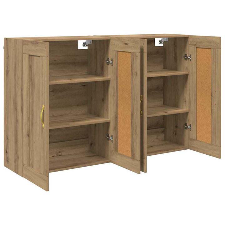Væghængt skab 2 pcs Artisan Egetræ 69,5 x 34 x 90 cm