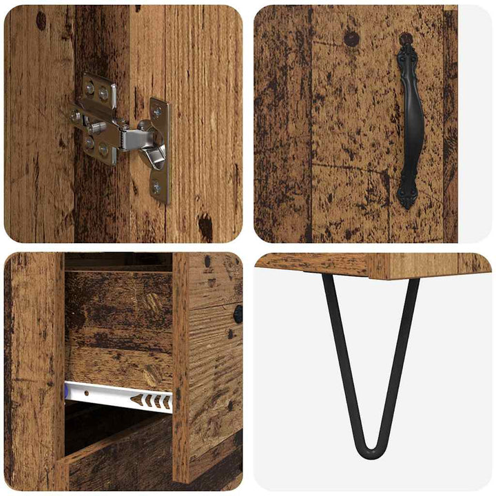 Highboard Gammelt træ 69,5 x 34 x 90 cm Konstrueret træ