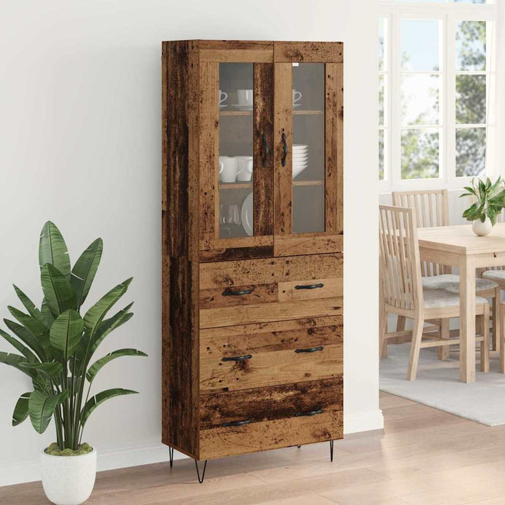 Highboard Gammelt træ 69,5 x 34 x 90 cm Konstrueret træ