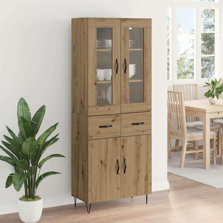 Highboard Artisan Egetræ 69,5 x 34 x 90 cm Konstrueret træ