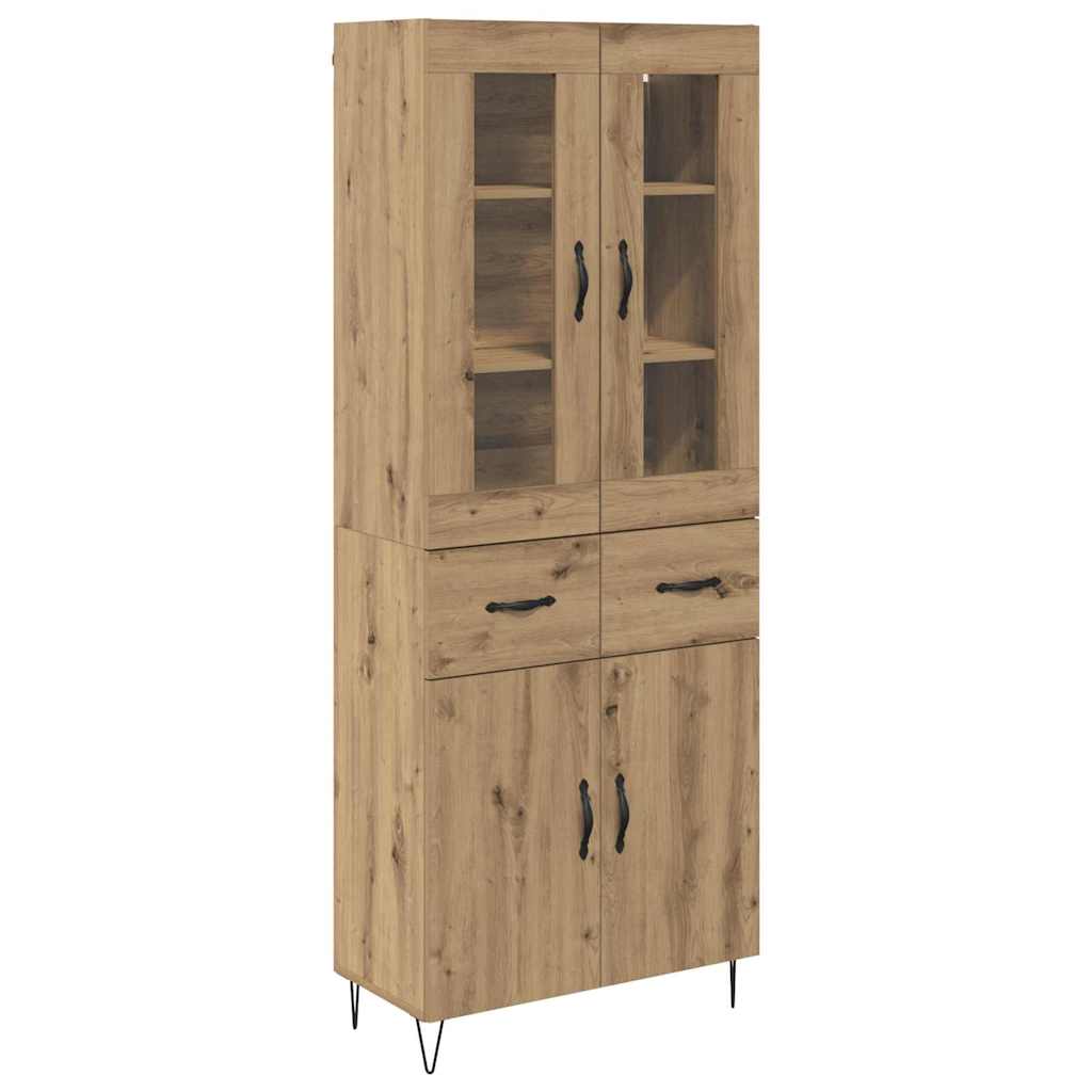 Highboard Artisan Egetræ 69,5 x 34 x 90 cm Konstrueret træ