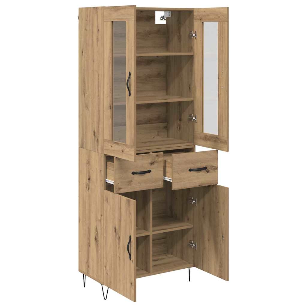 Highboard Artisan Egetræ 69,5 x 34 x 90 cm Konstrueret træ
