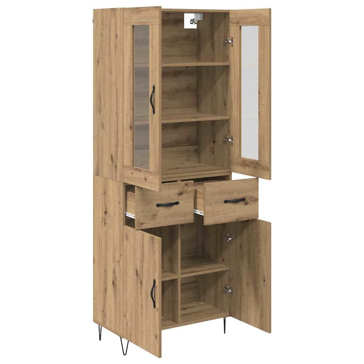 Highboard Artisan Egetræ 69,5 x 34 x 90 cm Konstrueret træ