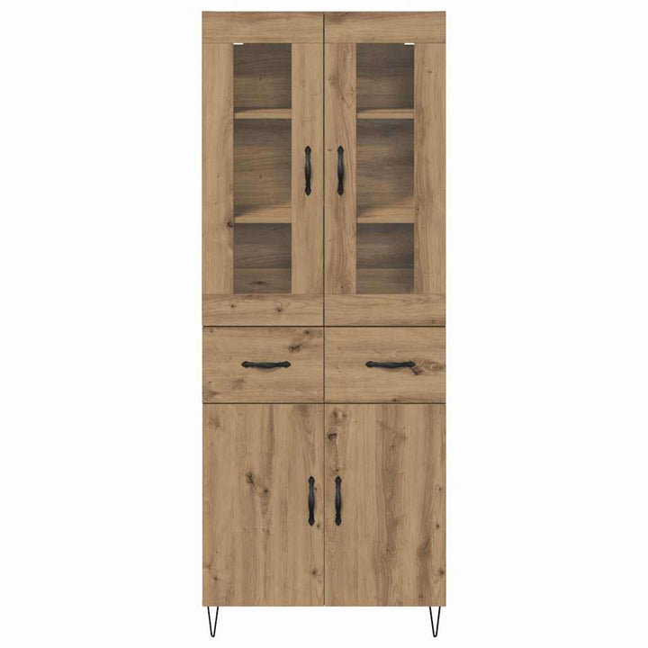 Highboard Artisan Egetræ 69,5 x 34 x 90 cm Konstrueret træ