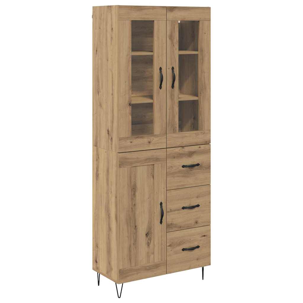 Highboard Artisan Egetræ 69,5 x 34 x 90 cm Konstrueret træ