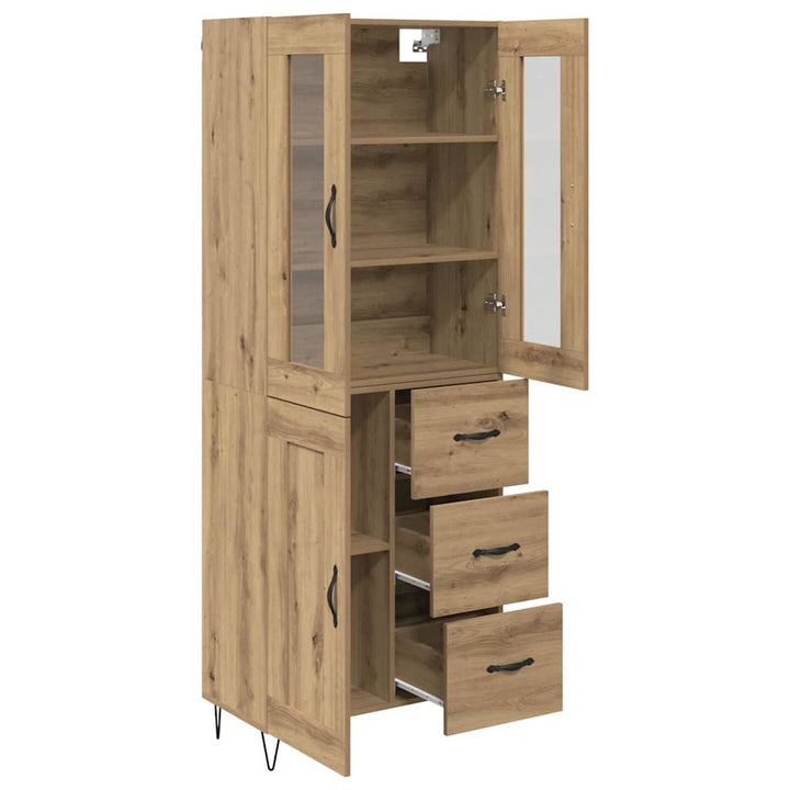 Highboard Artisan Egetræ 69,5 x 34 x 90 cm Konstrueret træ
