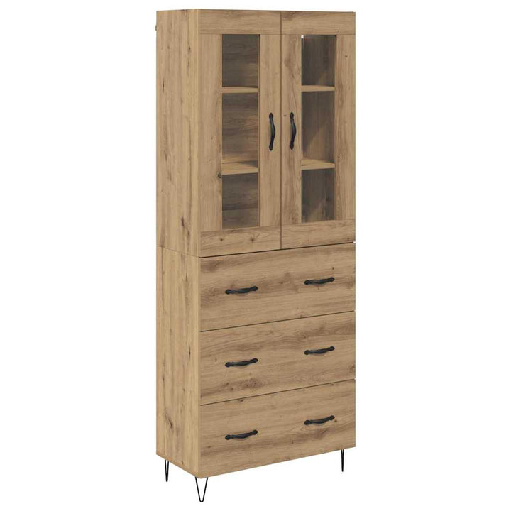 Highboard Artisan Egetræ 69,5 x 34 x 90 cm Konstrueret træ