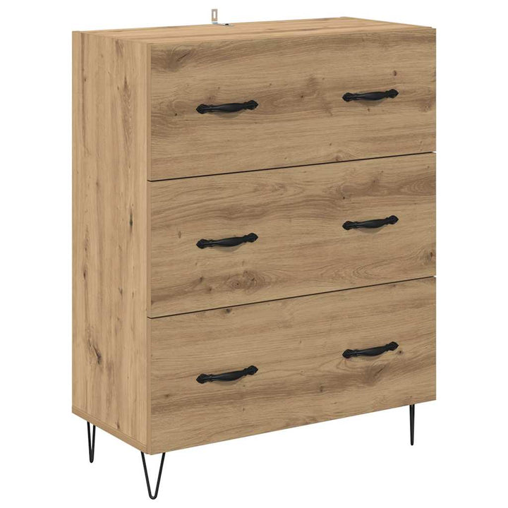Highboard Artisan Egetræ 69,5 x 34 x 90 cm Konstrueret træ