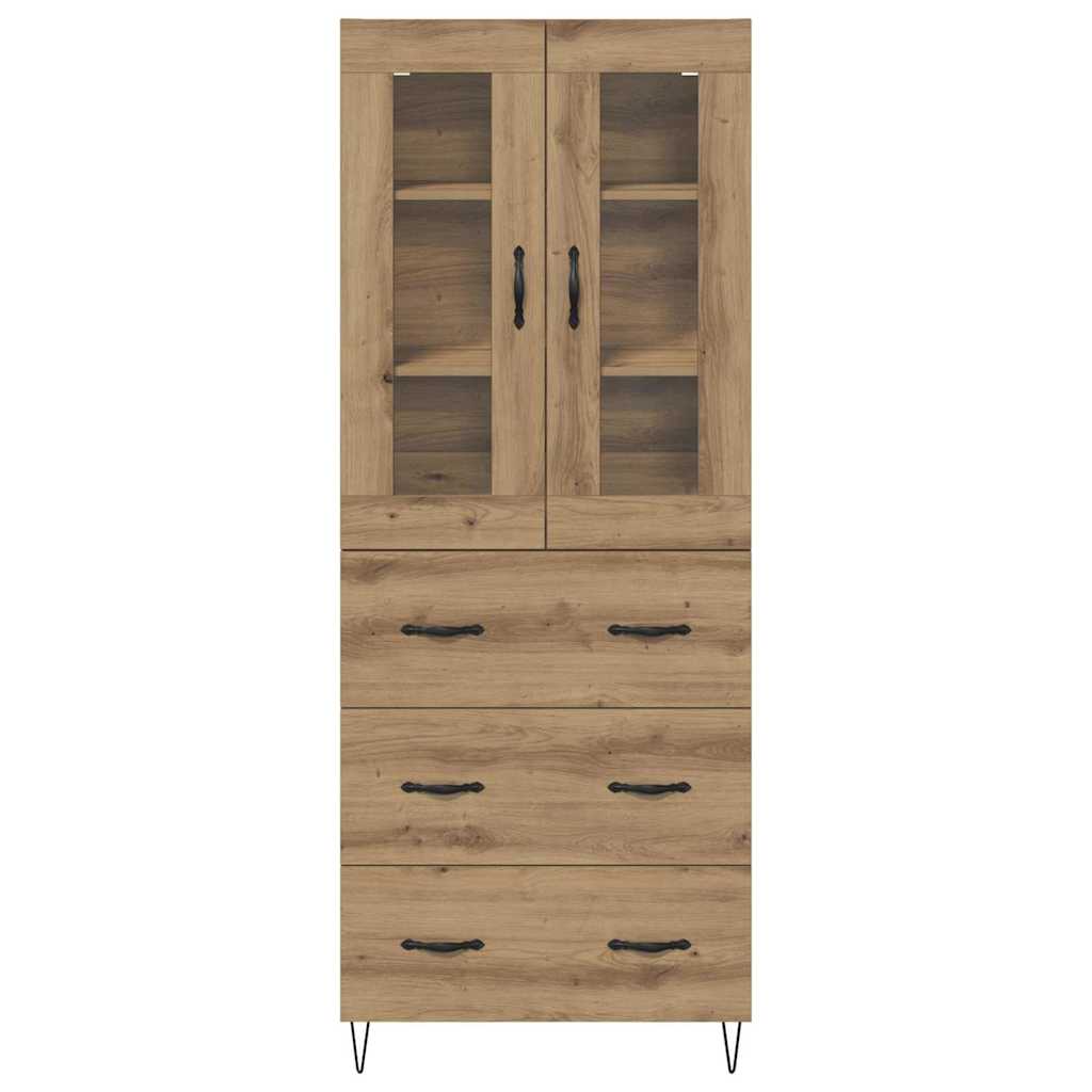 Highboard Artisan Egetræ 69,5 x 34 x 90 cm Konstrueret træ