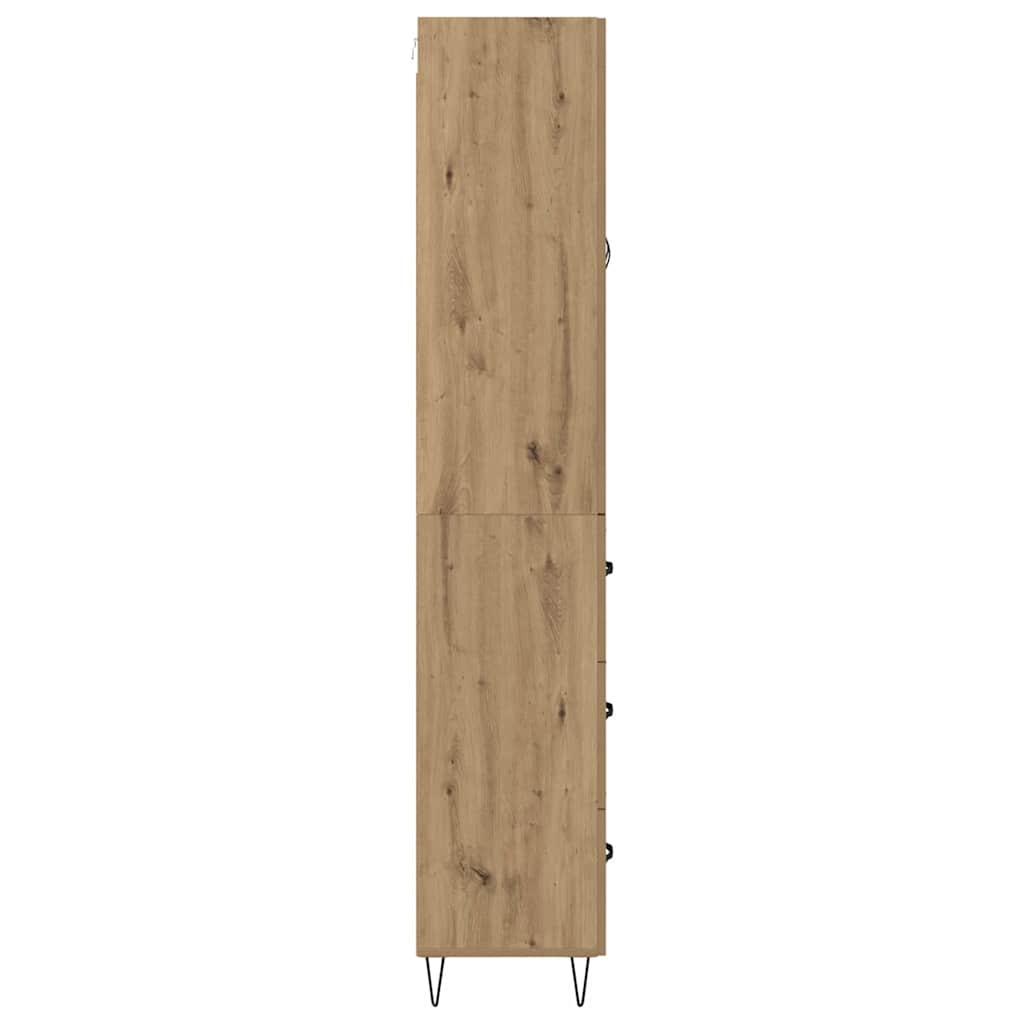Highboard Artisan Egetræ 69,5 x 34 x 90 cm Konstrueret træ